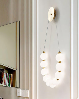 Bead Cascade Loop Minimalist Acrylic Wall Light