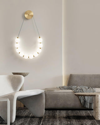 Bead Cascade Loop Minimalist Acrylic Wall Light