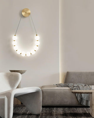 Bead Cascade Loop Minimalist Acrylic Wall Light