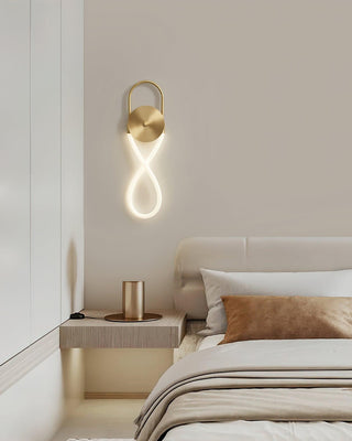 Bead Cascade Loop Minimalist Acrylic Wall Light