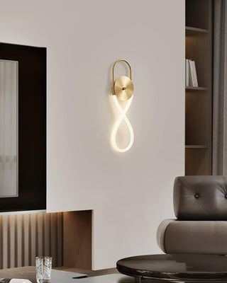 Bead Cascade Loop Minimalist Acrylic Wall Light
