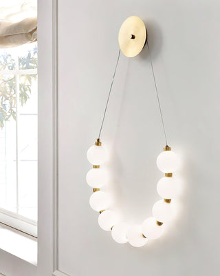 Bead Cascade Loop Minimalist Acrylic Wall Light
