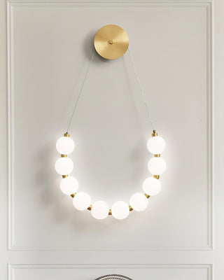 Bead Cascade Loop Minimalist Acrylic Wall Light