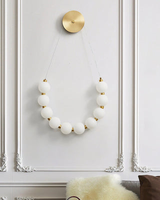 Bead Cascade Loop Minimalist Acrylic Wall Light