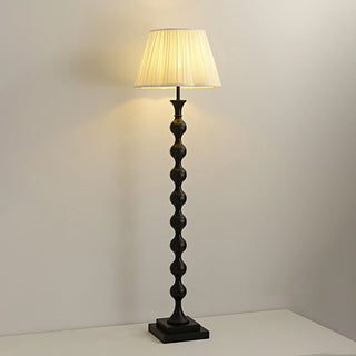 Bead Modern Wood Column Floor Light