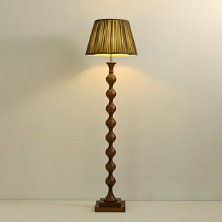 Bead Modern Wood Column Floor Light