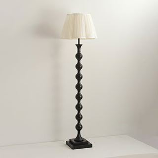 Bead Modern Wood Column Floor Light