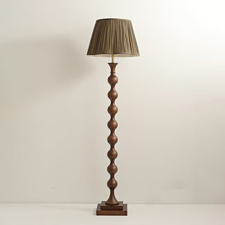 Bead Modern Wood Column Floor Light