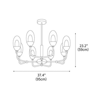 Beam Genie Vintage Glass Chandelier