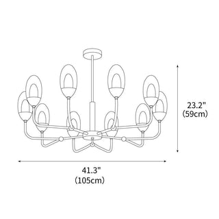 Beam Genie Vintage Glass Chandelier