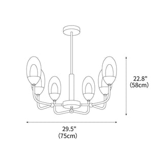 Beam Genie Vintage Glass Chandelier