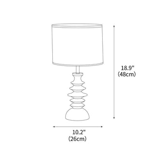Beatrice Oriental Wood Table Light