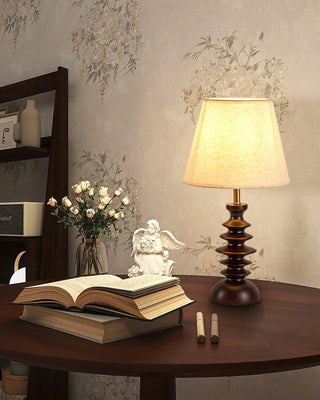 Beatrice Oriental Wood Table Light