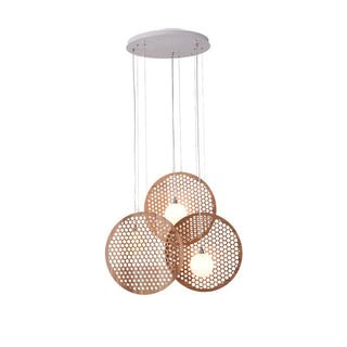 Alveary Geometric Wood Chandelier