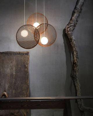 Alveary Geometric Wood Chandelier