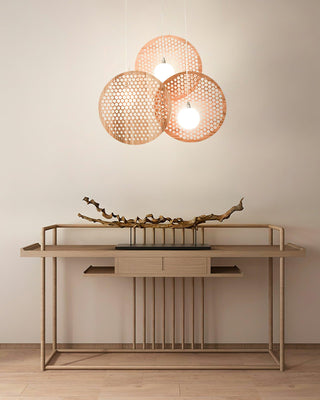 Alveary Geometric Wood Chandelier