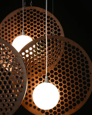 Alveary Geometric Wood Chandelier