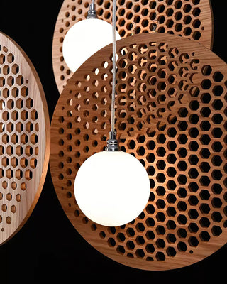 Alveary Geometric Wood Chandelier