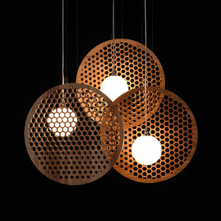 Alveary Geometric Wood Chandelier