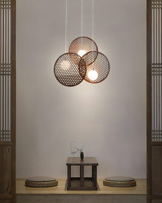 Alveary Geometric Wood Chandelier