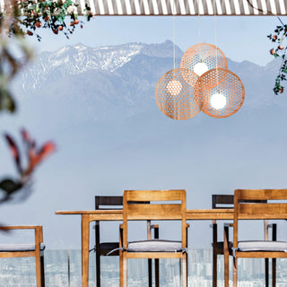 Alveary Geometric Wood Chandelier
