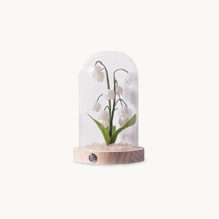 Lily Cloche-dome Wood Night Light