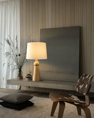 Lumen Sophisticated Wood Table Lamp