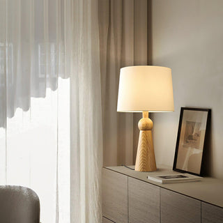 Lumen Sophisticated Wood Table Lamp