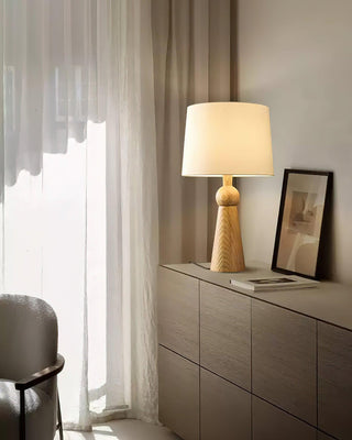 Lumen Sophisticated Wood Table Lamp