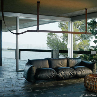 Belt Horizontal Minimalist Leather Pendant Light