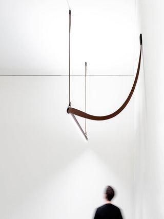 Belt Horizontal Minimalist Leather Pendant Light