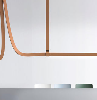 Belt Horizontal Minimalist Leather Pendant Light