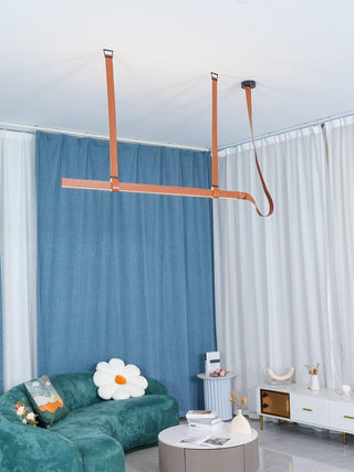 Belt Horizontal Minimalist Leather Pendant Light