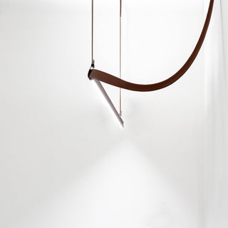Belt Horizontal Minimalist Leather Pendant Light