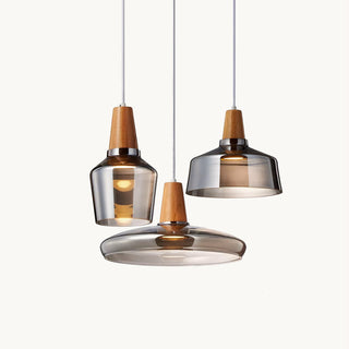 Kairo Modern Wood Glass Pendant Light
