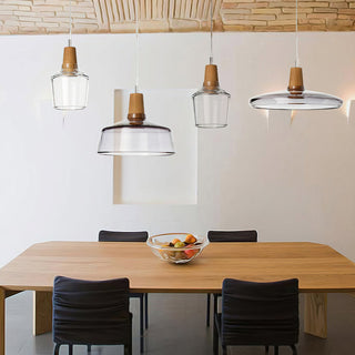 Kairo Modern Wood Glass Pendant Light