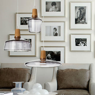 Kairo Modern Wood Glass Pendant Light