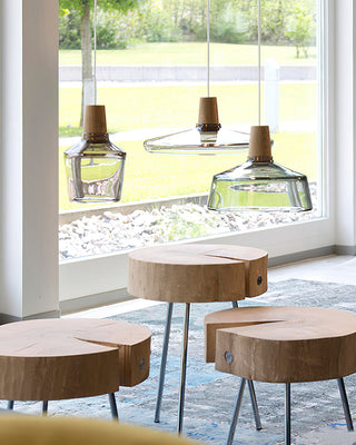 Kairo Modern Wood Glass Pendant Light