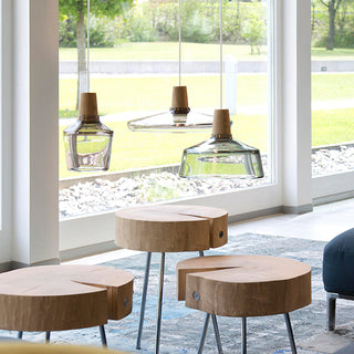 Kairo Modern Wood Glass Pendant Light