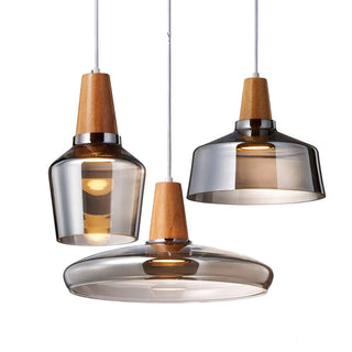 Kairo Modern Wood Glass Pendant Light