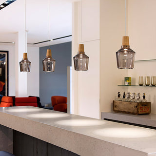 Kairo Modern Wood Glass Pendant Light