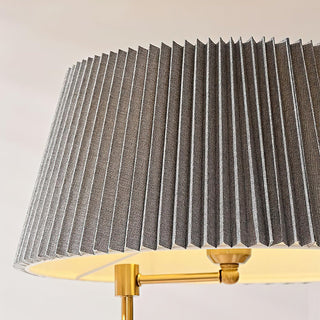 Bergboms Angled Wood Brass Floor Lamp