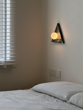 Bermuda Modern Marble Brass Wall Sconce