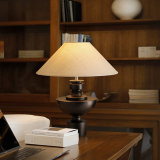 Bhaskara Sculpted Wood Table Lamp