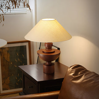 Bhaskara Sculpted Wood Table Lamp
