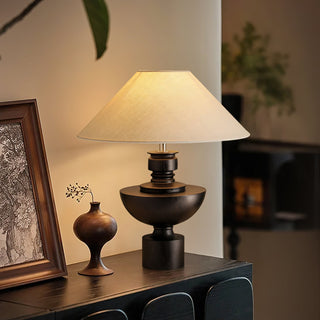 Bhaskara Sculpted Wood Table Lamp