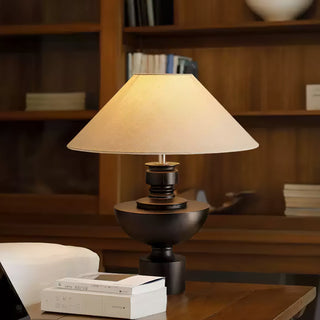 Bhaskara Sculpted Wood Table Lamp