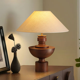 Bhaskara Sculpted Wood Table Lamp