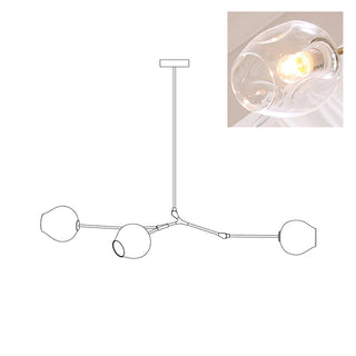 Bifurcation Contemporary Glass Chandelier