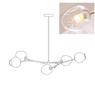 Bifurcation Contemporary Glass Chandelier